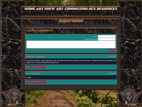 guestbook/book screenshot