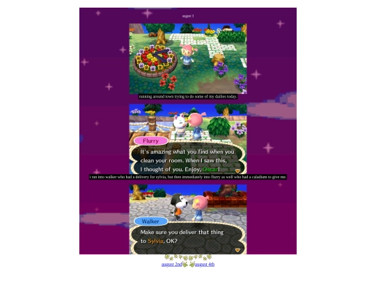 animalcrossing/acnl/august2022log2 screenshot