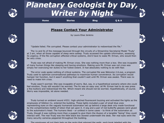 Stories/Please Contact Your Administrator screenshot