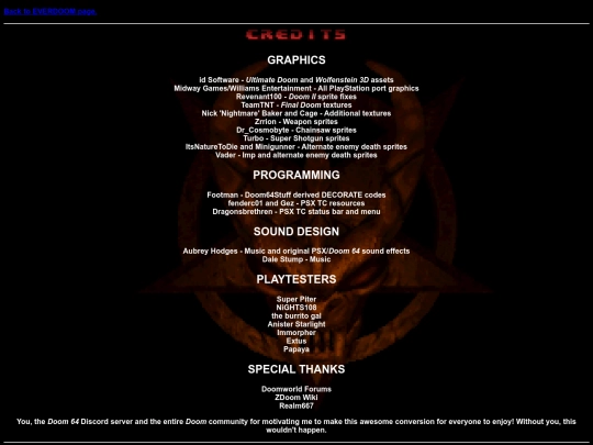 everdoom_credits screenshot
