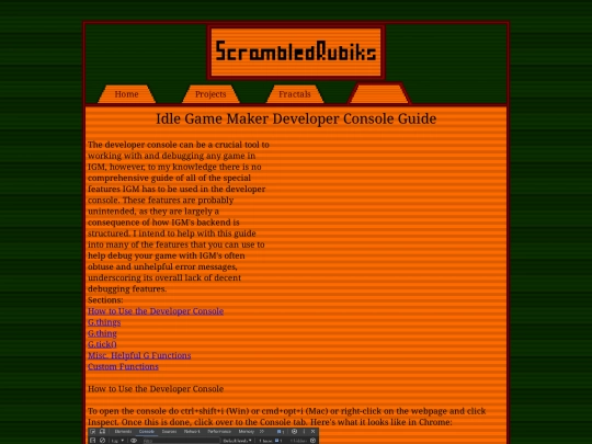 projects/igm/consoleguide screenshot