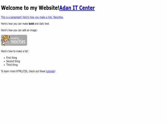 index screenshot
