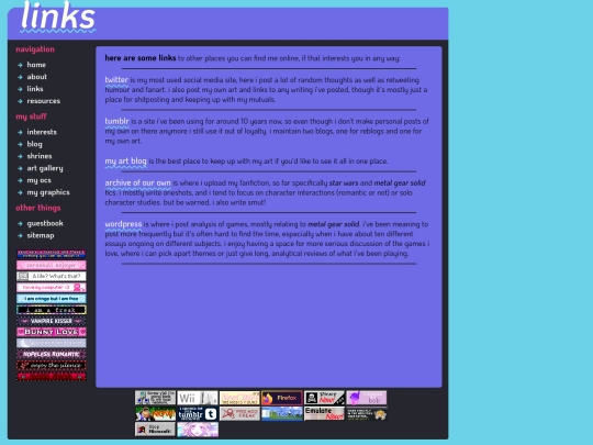 links screenshot