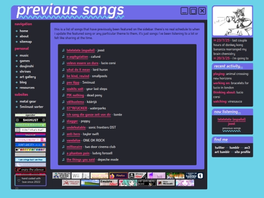 prevsongs screenshot