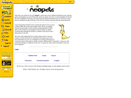 shrines/neopets screenshot