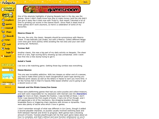 shrines/neopets/games screenshot