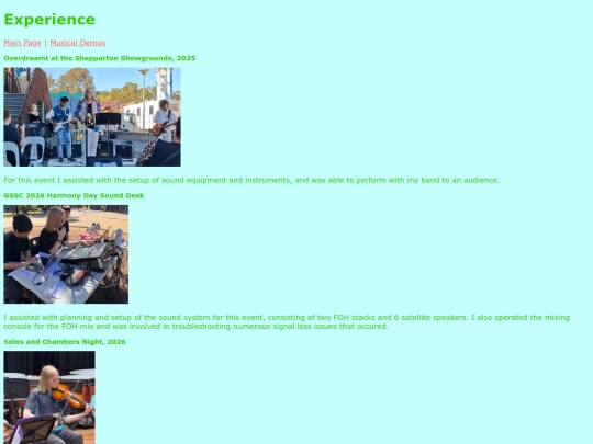 Experience screenshot