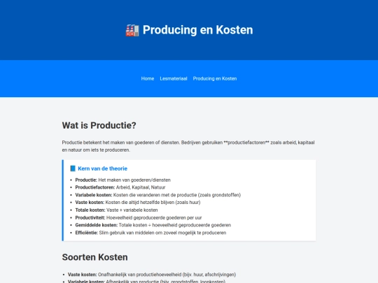 producing-en-kosten screenshot