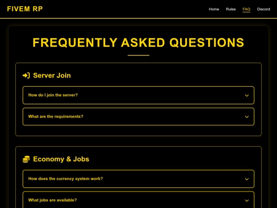 faq screenshot