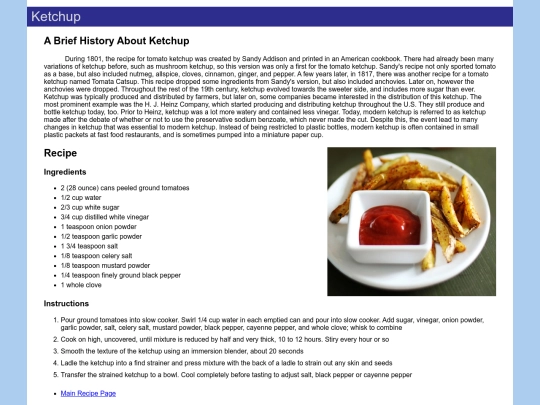 webpages/ketchup screenshot
