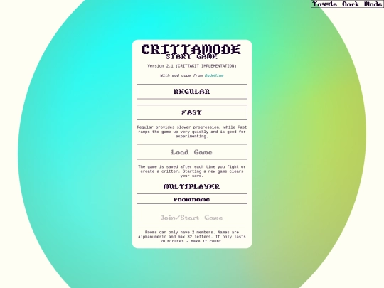 crittamode/! screenshot
