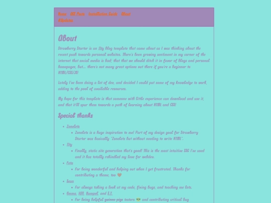 info/about screenshot