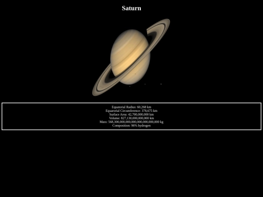 saturn screenshot