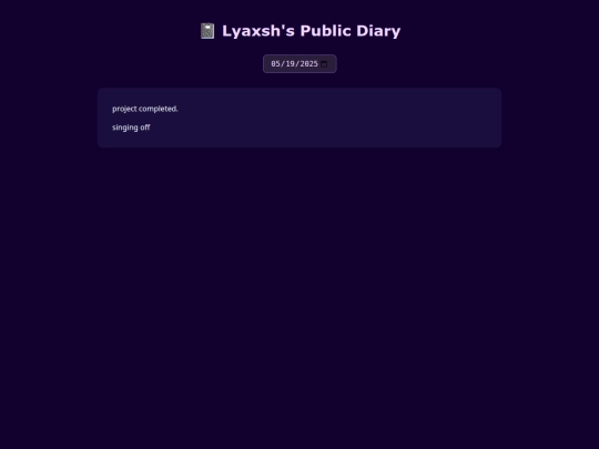 diary screenshot