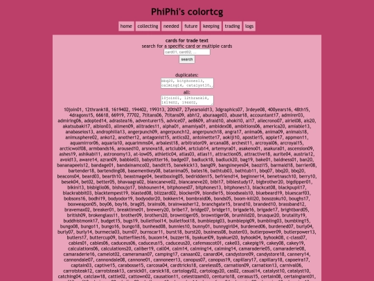 tradingcardstext screenshot
