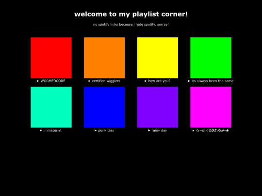 playlists screenshot