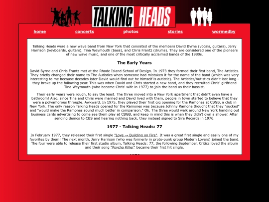 talkingheads/bio screenshot