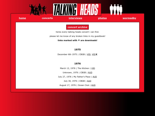 talkingheads/concerts screenshot