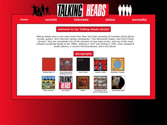 talkingheads/home screenshot