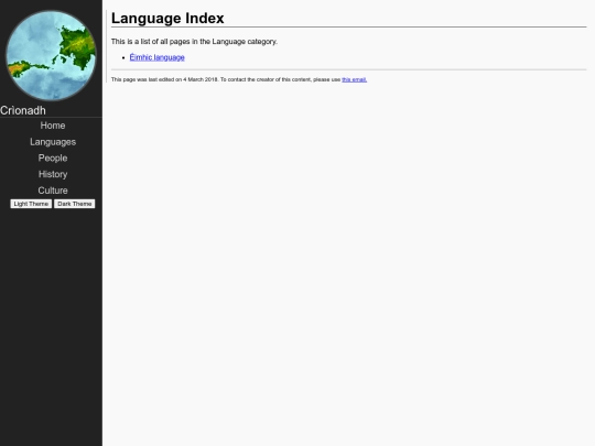languages screenshot