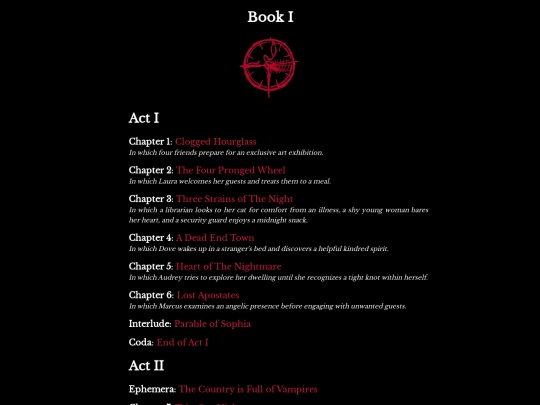 Novel/Chapters screenshot