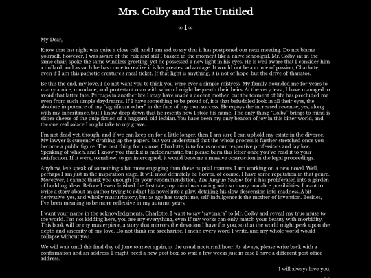 Stories/Mrs-Colby-And-The-Untitled screenshot