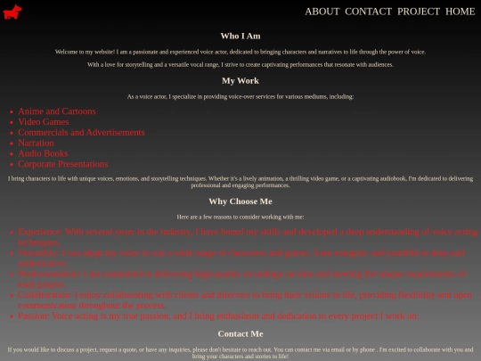portolio/aboute screenshot
