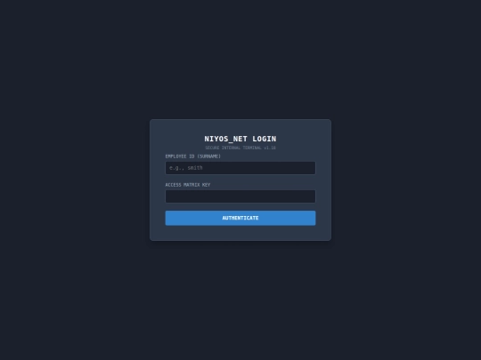 login screenshot
