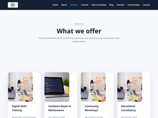 services screenshot