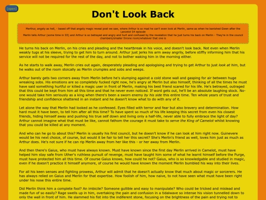 scripture/camelot/dont-look-back screenshot
