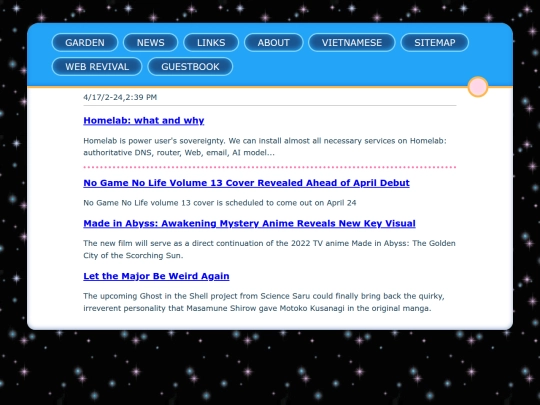 links screenshot