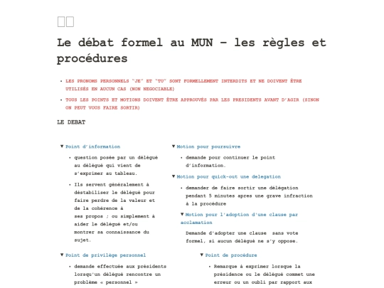 Le débat formel au MUN – les règles et procédur 13777a2050348025b603e2720887815c screenshot