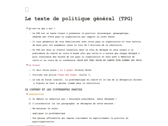Le texte de politique général (TPG) 13777a20503480d2b813c21be6add74e screenshot
