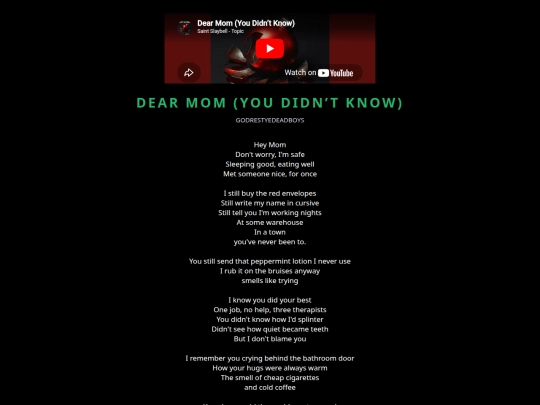 lyrics/godrestyedeadboys/dear-mom-you-didnt-know screenshot