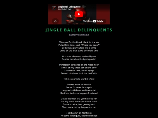 lyrics/godrestyedeadboys/jingle-ball-delinquents screenshot