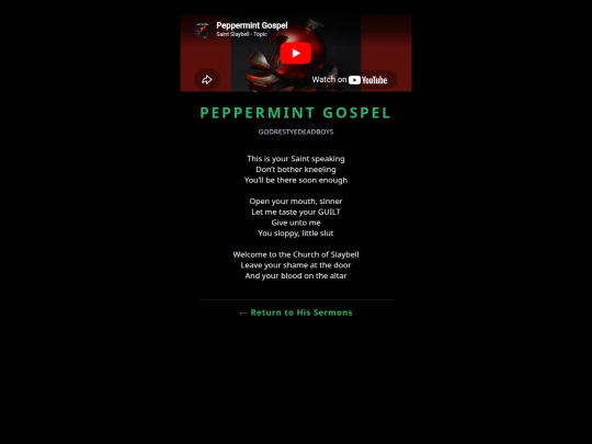 lyrics/godrestyedeadboys/peppermint-gospel screenshot