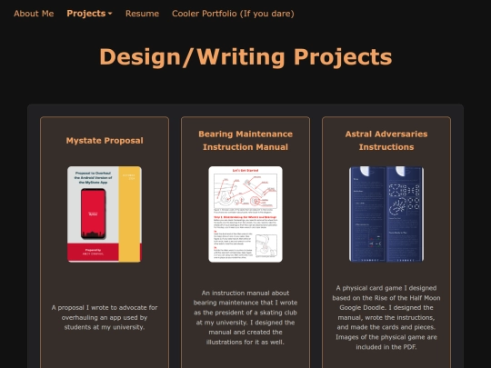 designAndWritingProjects screenshot