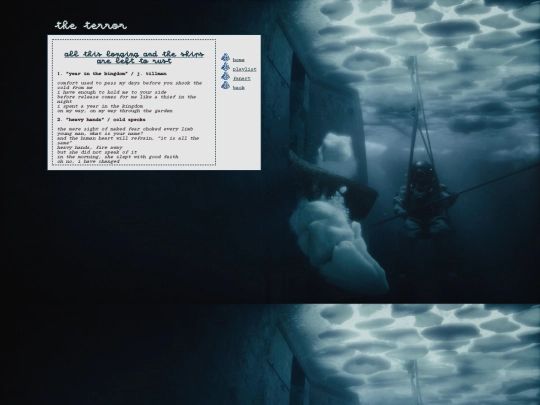 theterror/goodsirplaylist screenshot