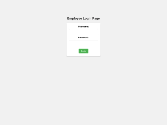 login screenshot