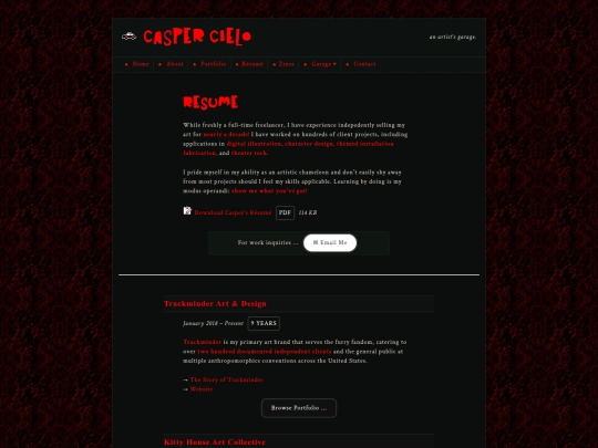pages/resume screenshot