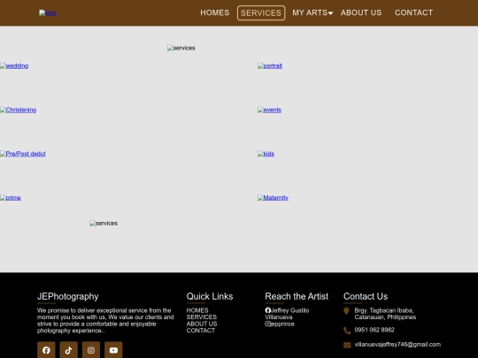 SERVICES WEBSITE screenshot