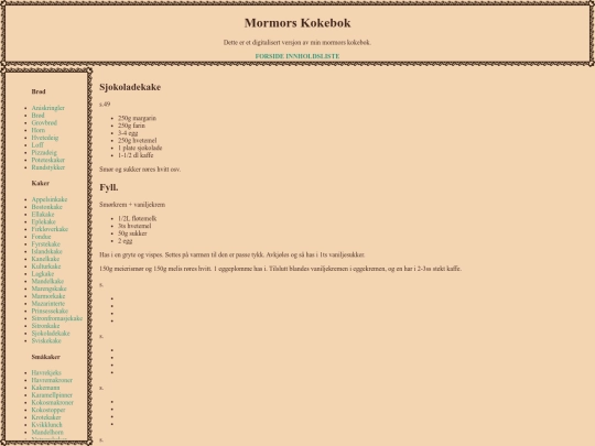 sjokoladekake screenshot