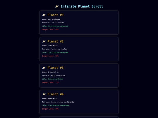 Planet screenshot