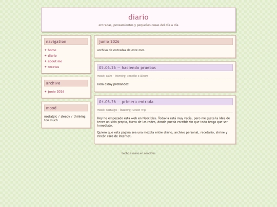 diary screenshot