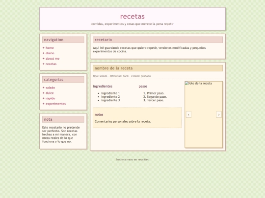 recipes screenshot