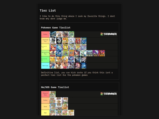 tierlist screenshot