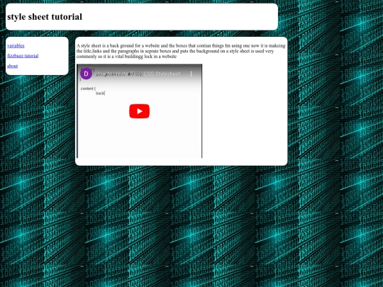 style sheet tutorial screenshot