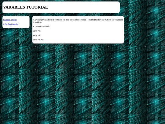 vairables screenshot