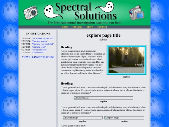 explore template screenshot