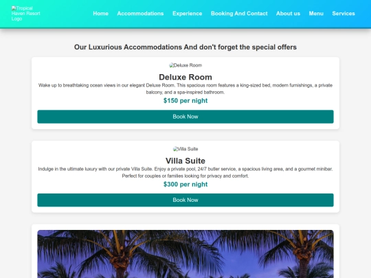 Accommodations screenshot
